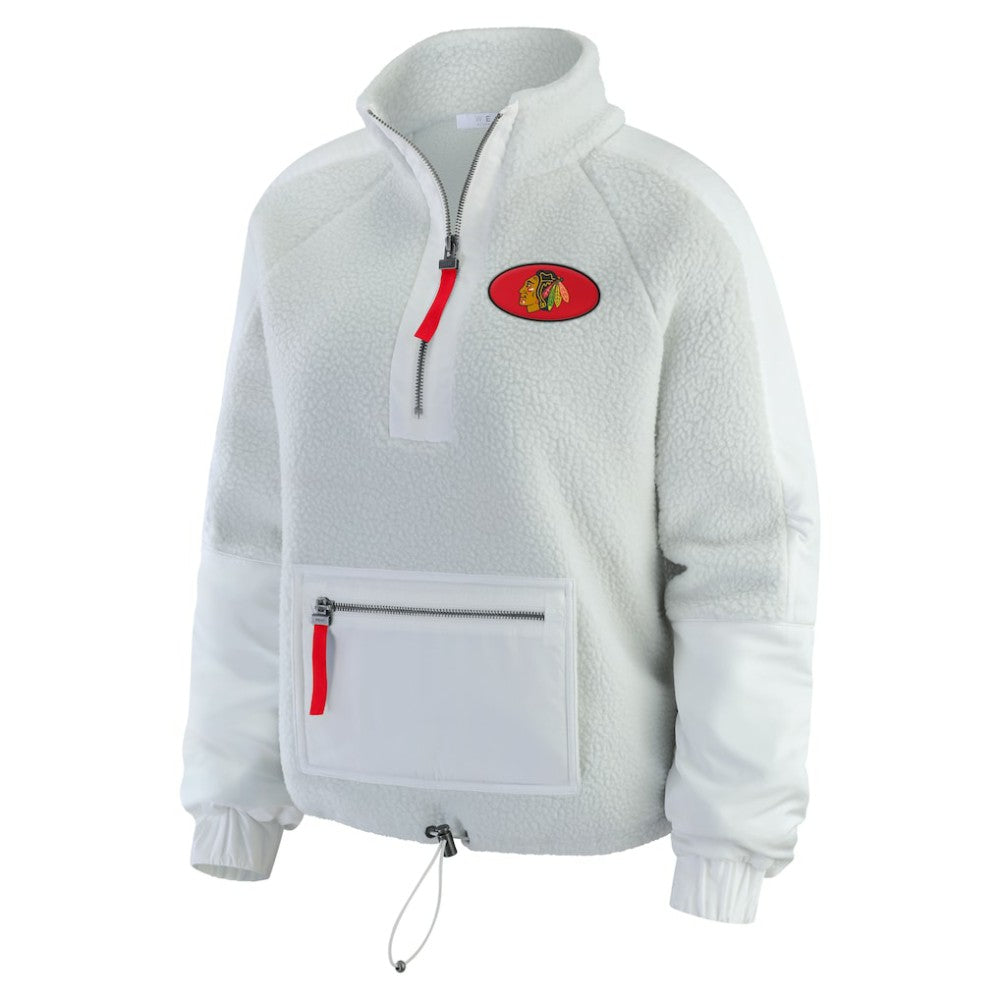 Chicago Blackhawks WEAR by Erin Andrews Women's Polar Fleece Quarter-Zip Jacket -  NHL Jackets