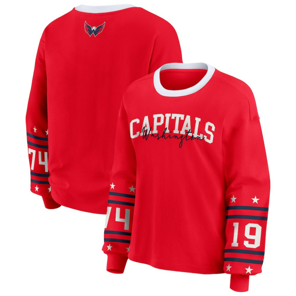 Washington Capitals WEAR by Erin Andrews Women's Long-Sleeve Sport T-Shirt -  NHL T-shirts