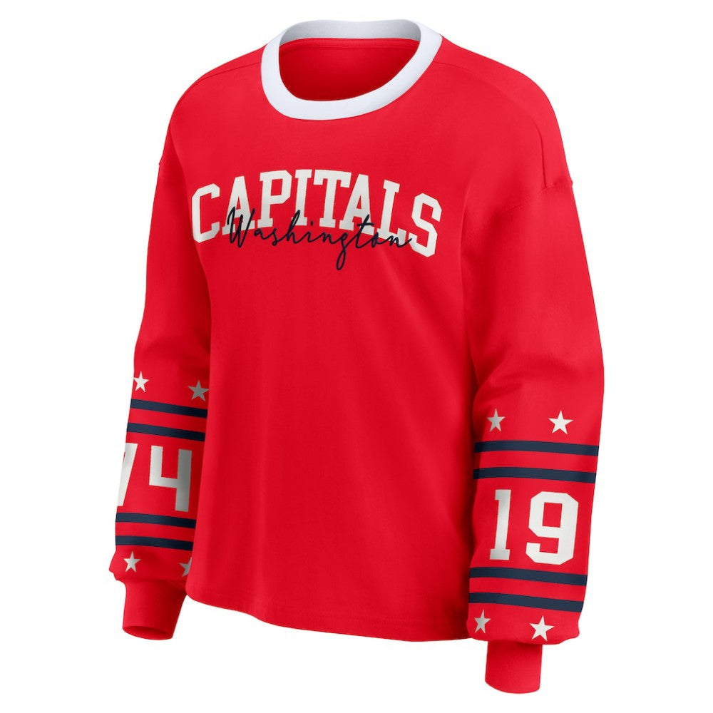 Washington Capitals WEAR by Erin Andrews Women's Long-Sleeve Sport T-Shirt -  NHL T-shirts