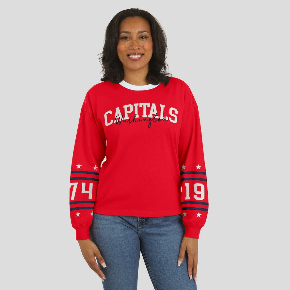 Washington Capitals WEAR by Erin Andrews Women's Long-Sleeve Sport T-Shirt -  NHL T-shirts