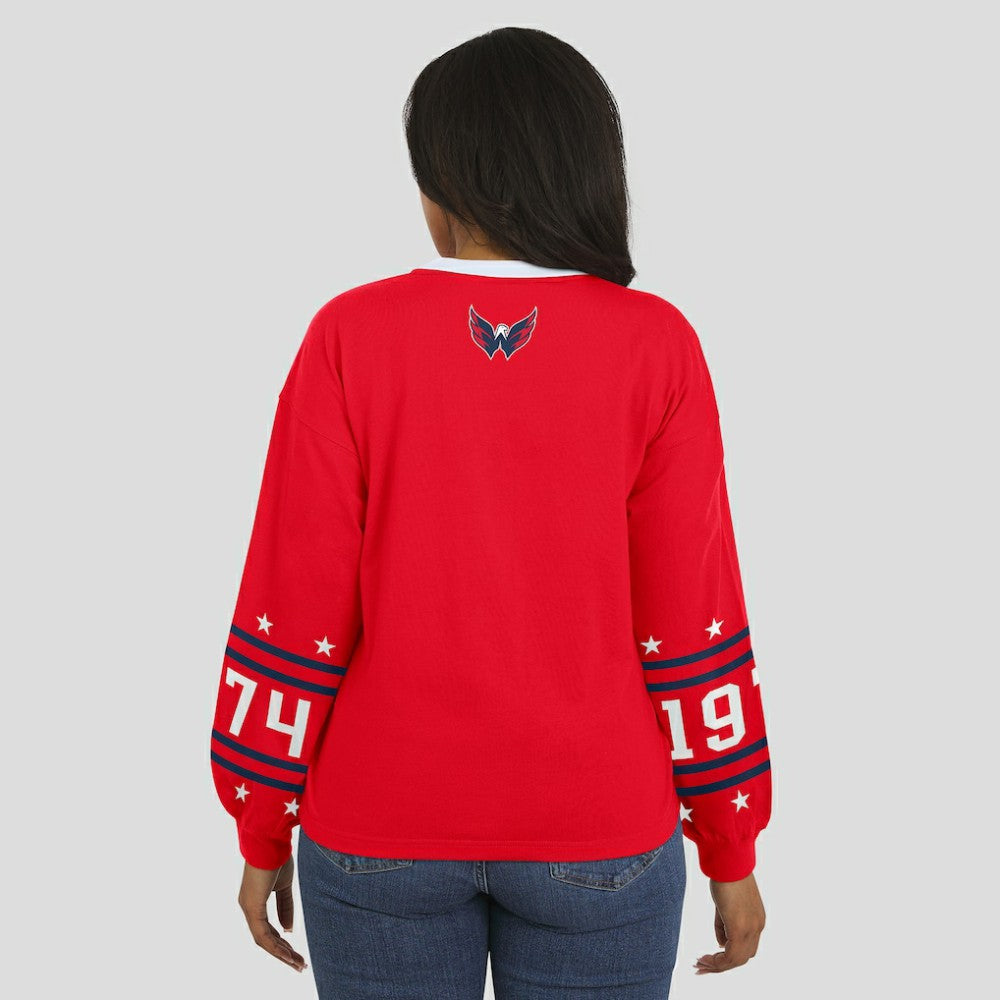 Washington Capitals WEAR by Erin Andrews Women's Long-Sleeve Sport T-Shirt -  NHL T-shirts