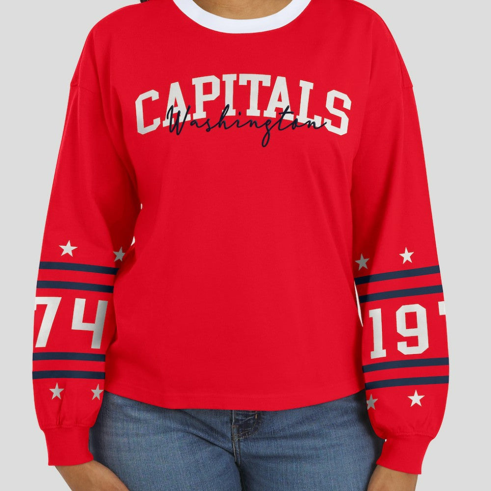Washington Capitals WEAR by Erin Andrews Women's Long-Sleeve Sport T-Shirt -  NHL T-shirts