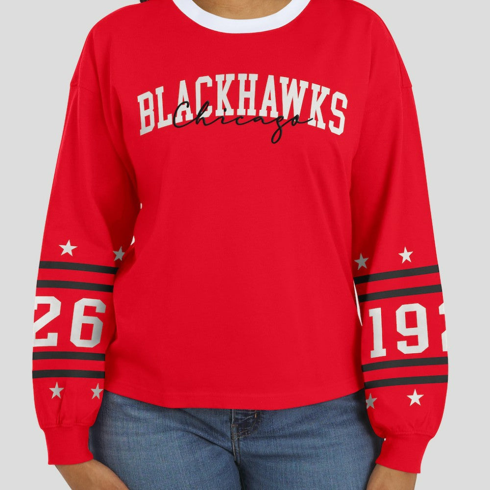 Chicago Blackhawks WEAR by Erin Andrews Women's Long-Sleeve Sport T-Shirt -  NHL T-shirts
