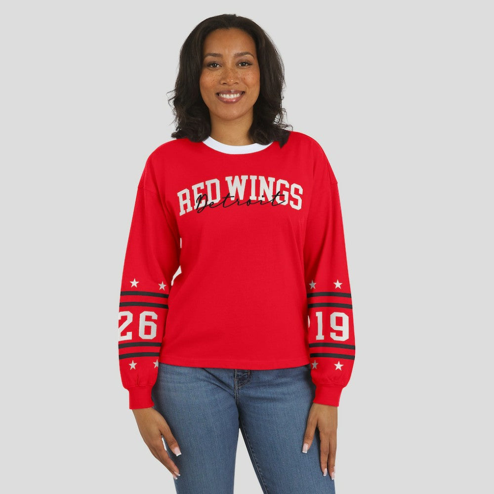 Detroit Red Wings WEAR by Erin Andrews Women's Long-Sleeve Sport T-Shirt -  NHL T-shirts