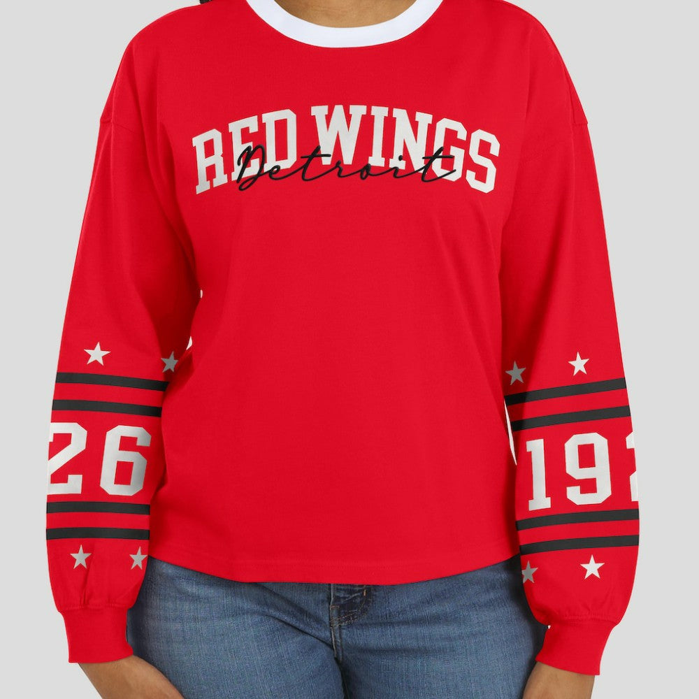 Detroit Red Wings WEAR by Erin Andrews Women's Long-Sleeve Sport T-Shirt -  NHL T-shirts