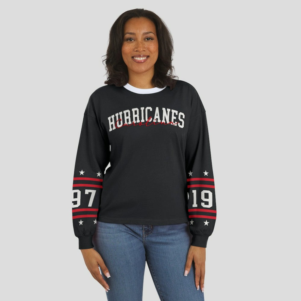 Carolina Hurricanes WEAR by Erin Andrews Women's Long-Sleeve Sport T-Shirt -  NHL T-shirts