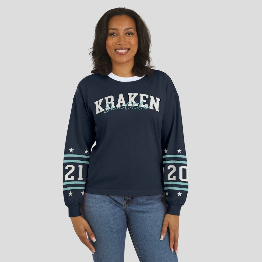 Seattle Kraken WEAR by Erin Andrews Women's Long-Sleeve Sport T-Shirt -  NHL T-shirts