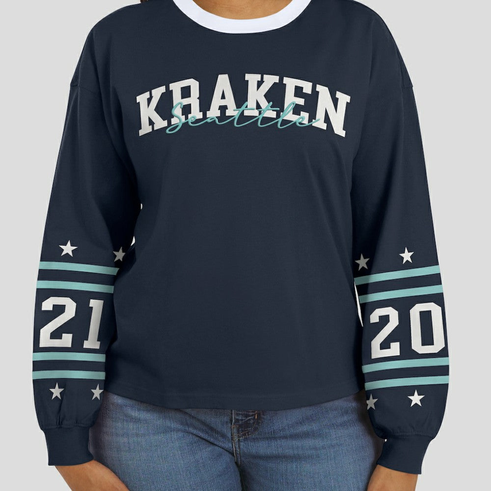 Seattle Kraken WEAR by Erin Andrews Women's Long-Sleeve Sport T-Shirt -  NHL T-shirts