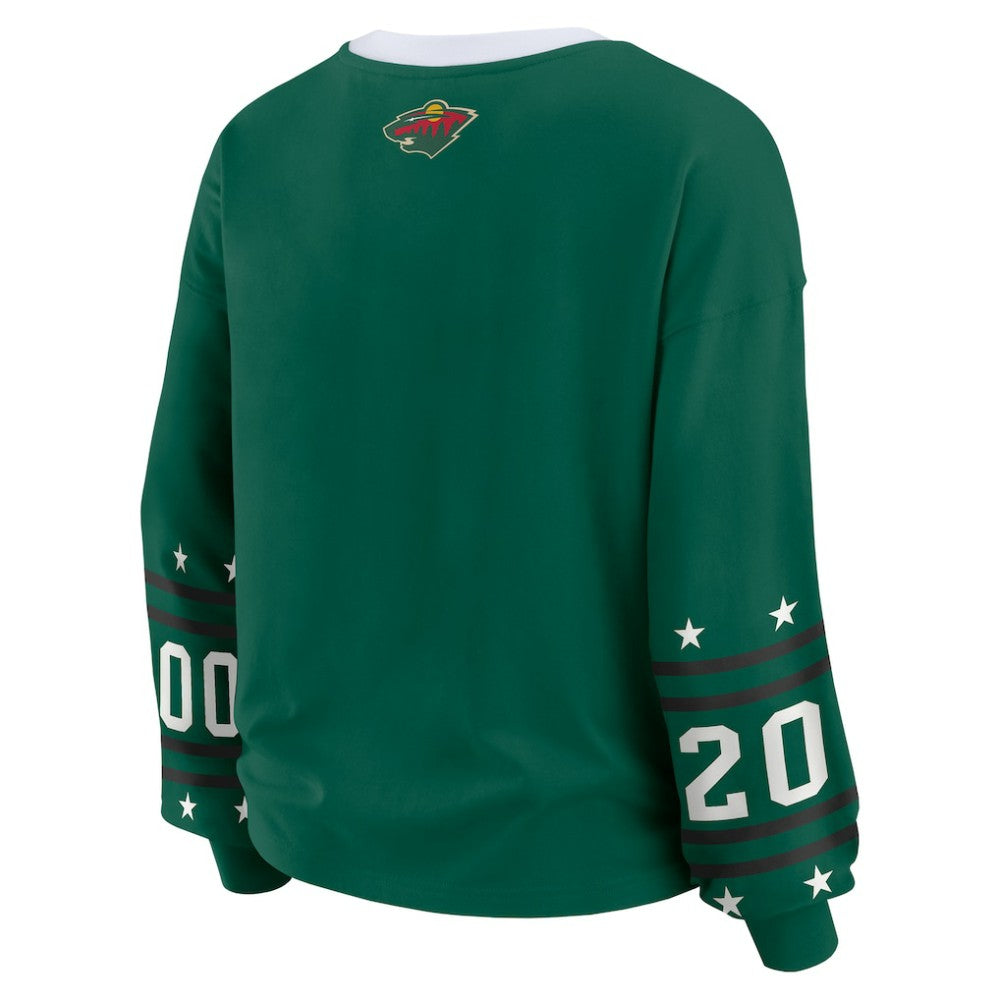 Minnesota Wild WEAR by Erin Andrews Women's Long-Sleeve Sport T-Shirt -  NHL T-shirts