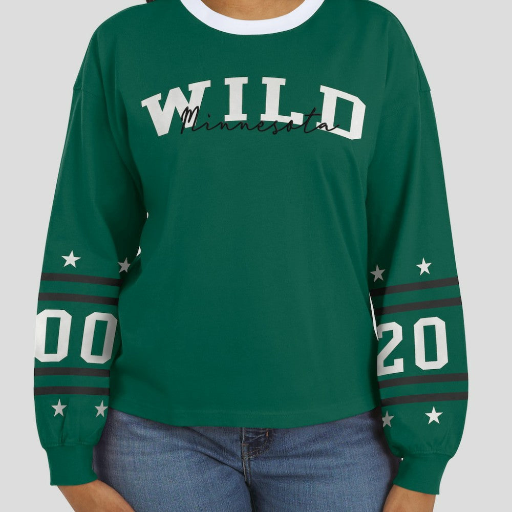 Minnesota Wild WEAR by Erin Andrews Women's Long-Sleeve Sport T-Shirt -  NHL T-shirts