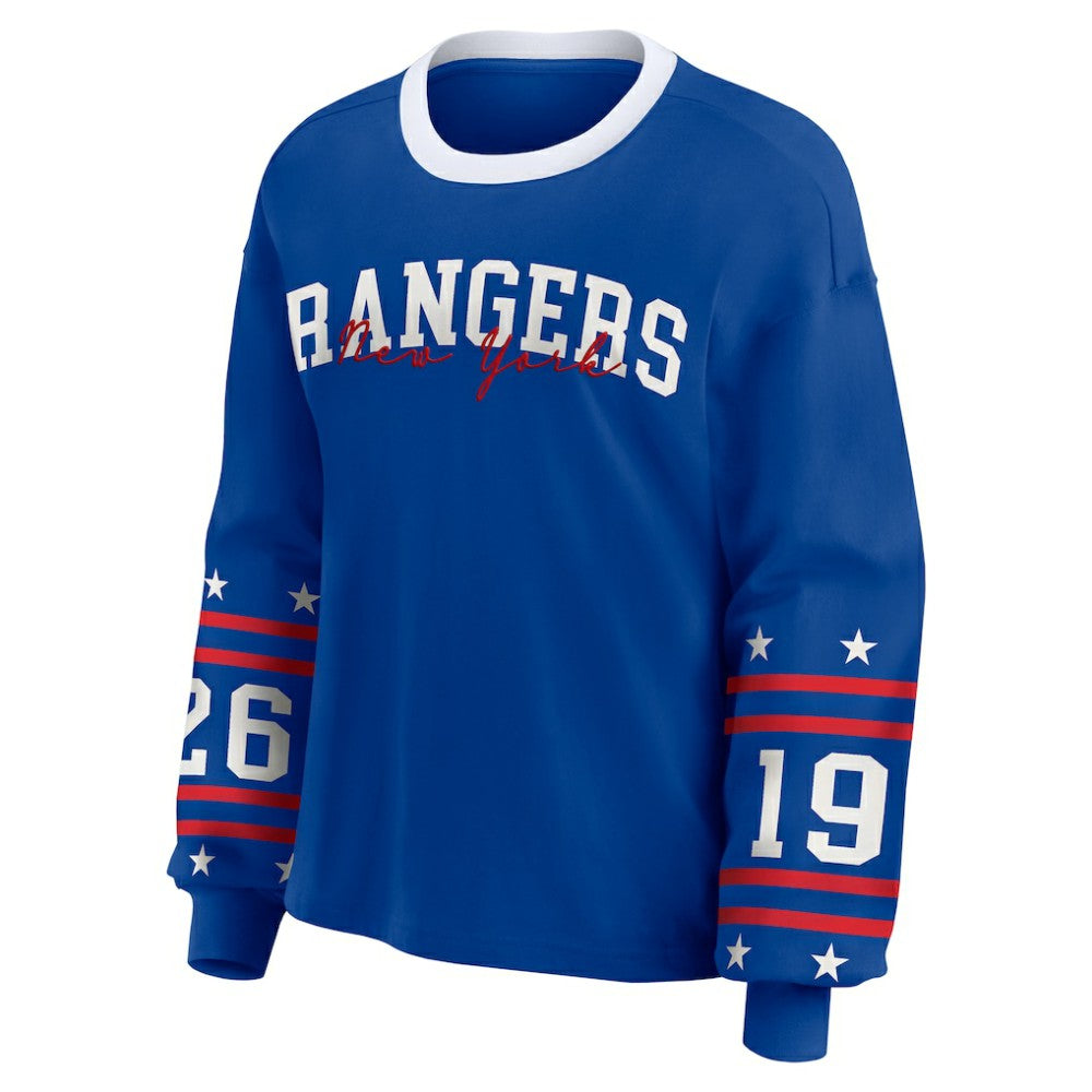 New York Rangers WEAR by Erin Andrews Women's Long-Sleeve Sport T-Shirt -  NHL T-shirts