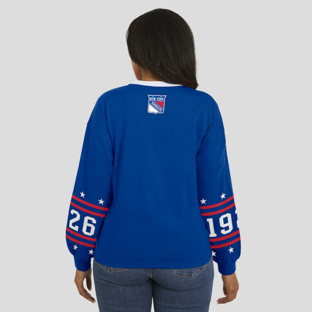 New York Rangers WEAR by Erin Andrews Women's Long-Sleeve Sport T-Shirt -  NHL T-shirts