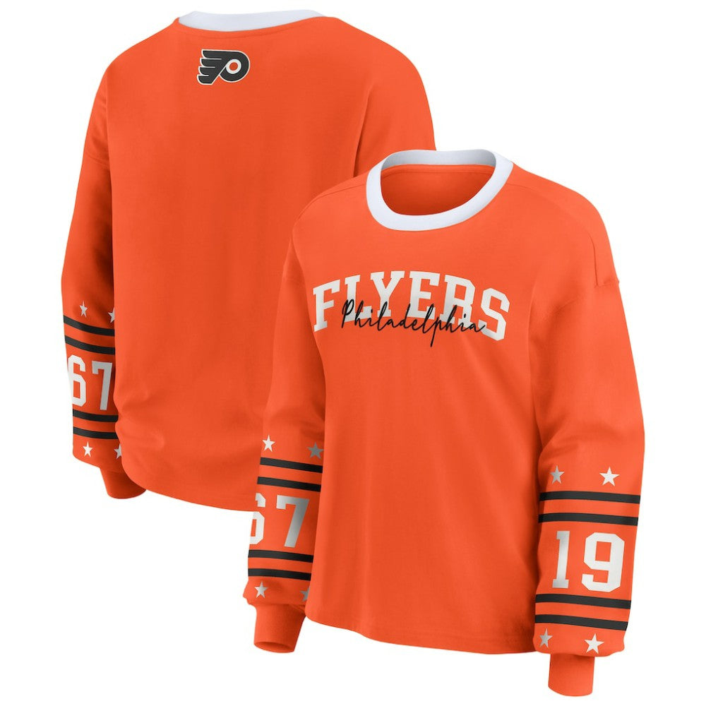 Philadelphia Flyers WEAR by Erin Andrews Women's Long-Sleeve Sport T-Shirt -  NHL T-shirts