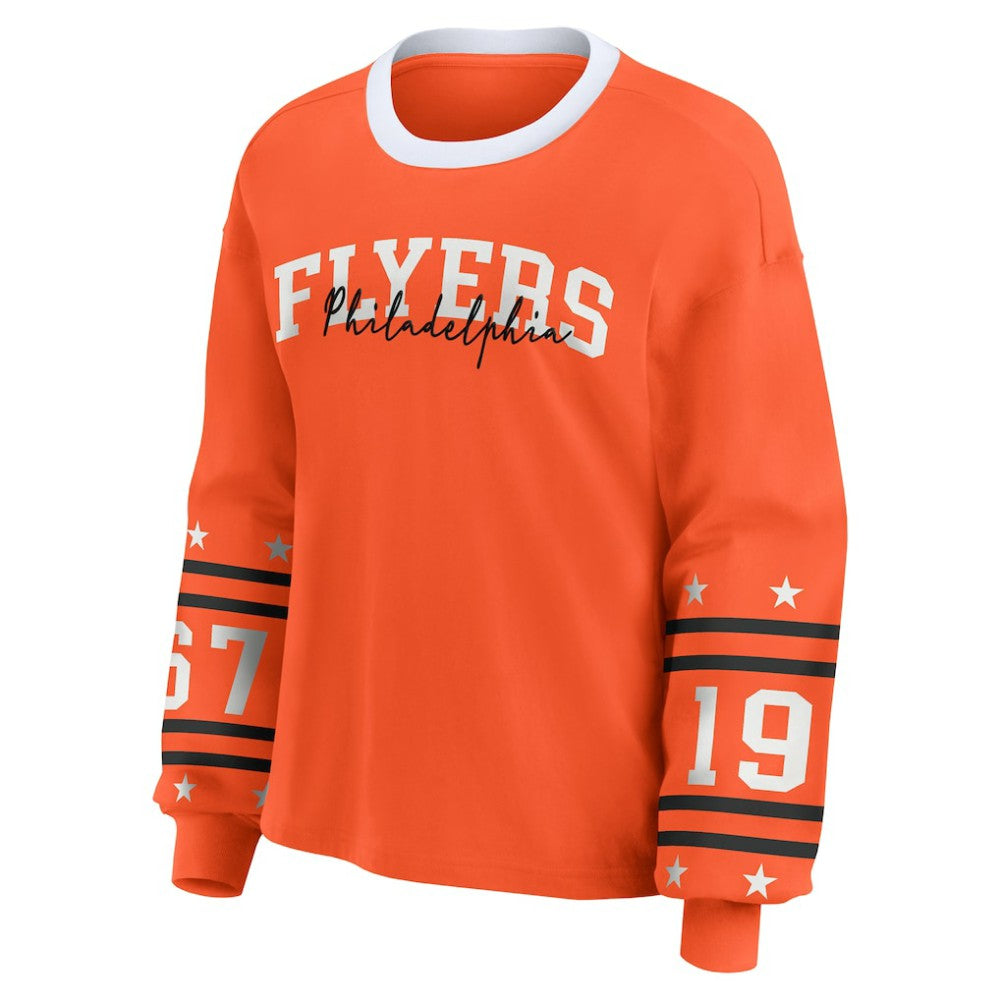 Philadelphia Flyers WEAR by Erin Andrews Women's Long-Sleeve Sport T-Shirt -  NHL T-shirts