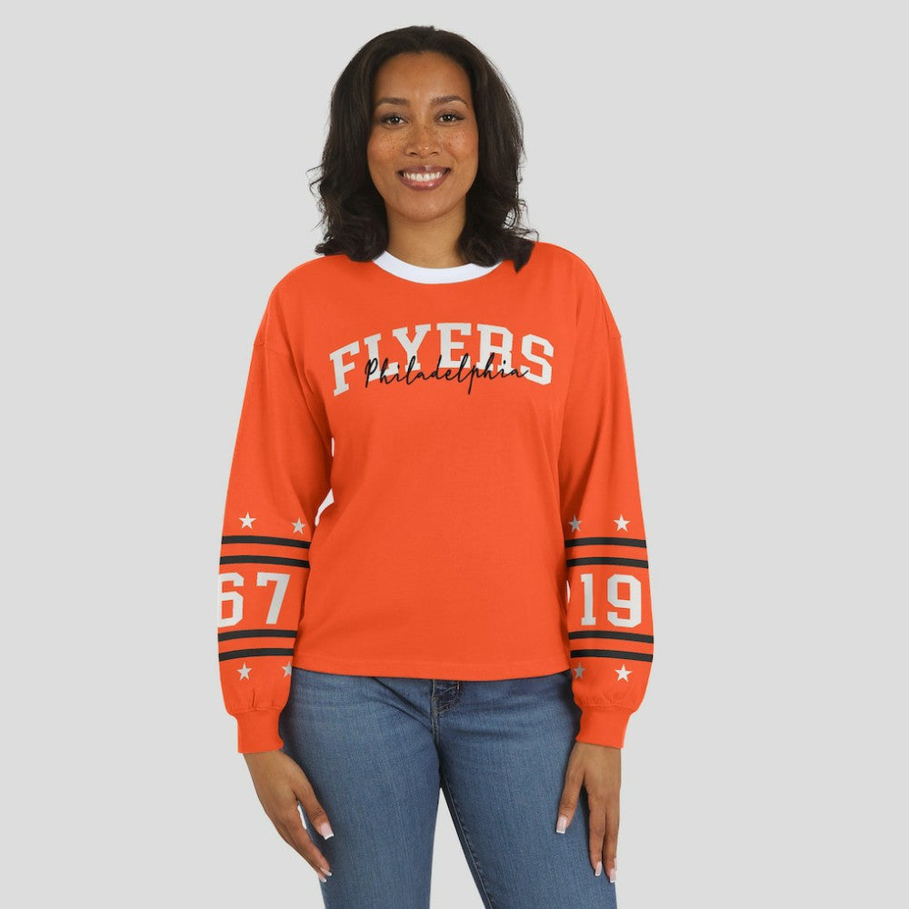 Philadelphia Flyers WEAR by Erin Andrews Women's Long-Sleeve Sport T-Shirt -  NHL T-shirts
