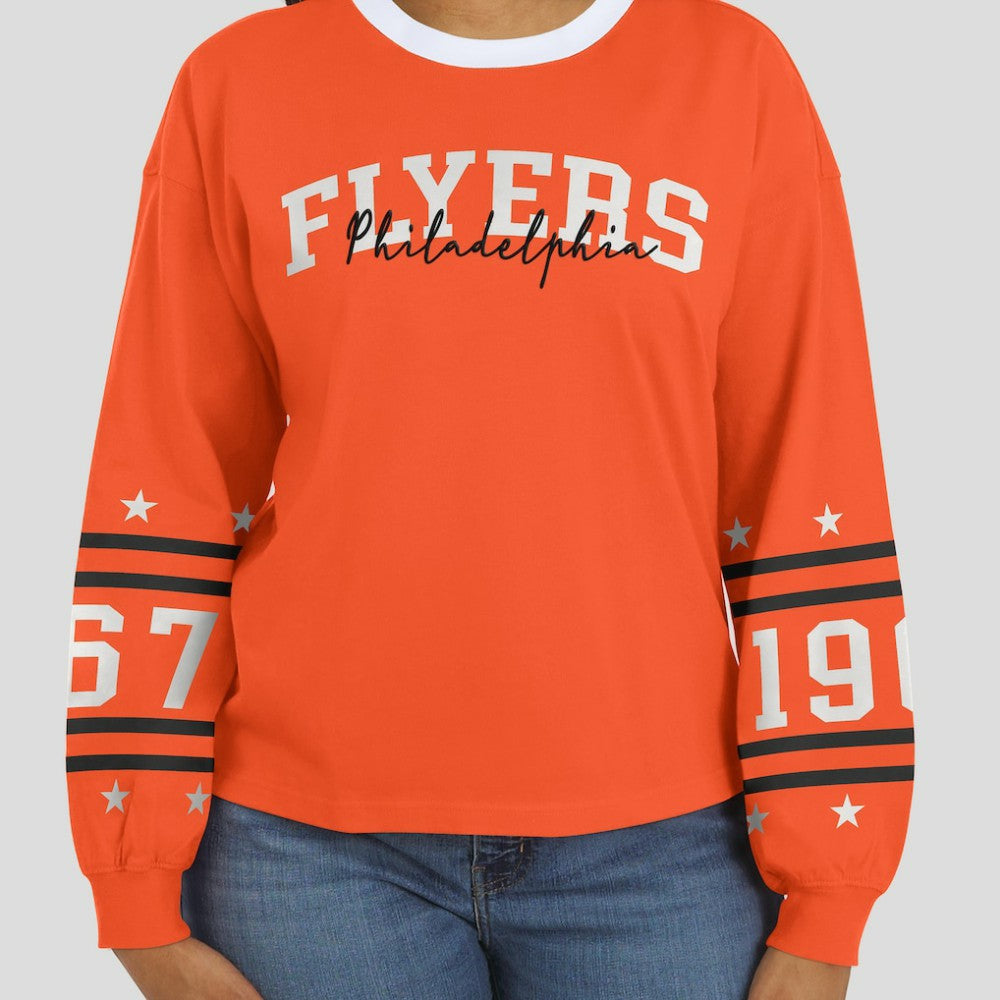 Philadelphia Flyers WEAR by Erin Andrews Women's Long-Sleeve Sport T-Shirt -  NHL T-shirts
