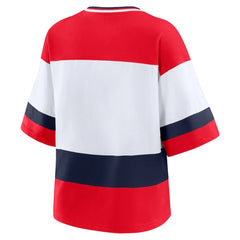 Washington Capitals WEAR by Erin Andrews Women's Jersey Style Tee -  NHL Jerseys