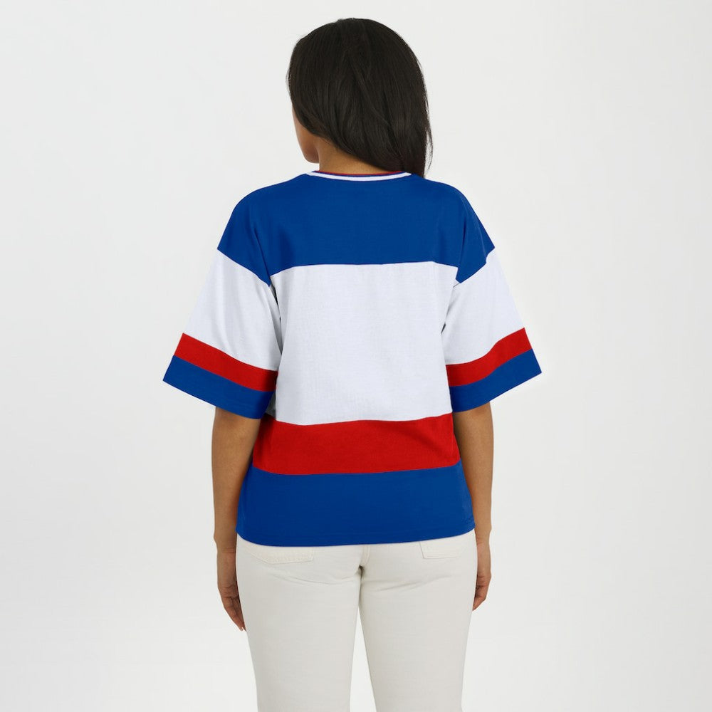 New York Rangers WEAR by Erin Andrews Women's Jersey Style Tee -  NHL Jerseys