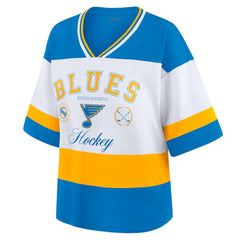 St. Louis Blues WEAR by Erin Andrews Women's Jersey Style Tee -  NHL Jerseys