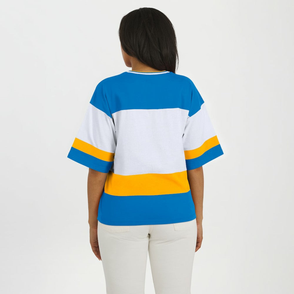 St. Louis Blues WEAR by Erin Andrews Women's Jersey Style Tee -  NHL Jerseys