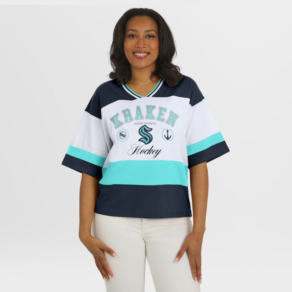 Seattle Kraken WEAR by Erin Andrews Women's Jersey Style Tee -  NHL Jerseys