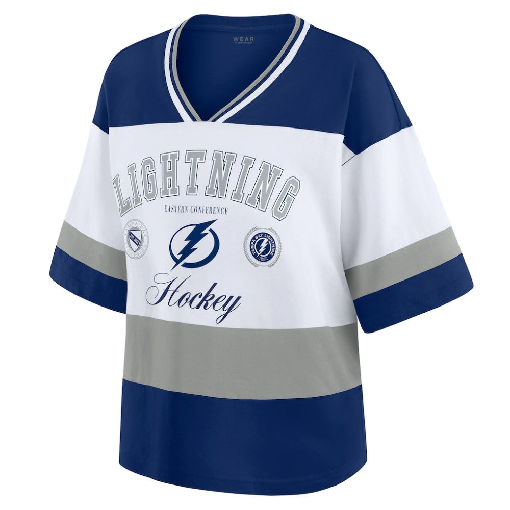 Tampa Bay Lightning WEAR by Erin Andrews Women's Jersey Style Tee -  NHL Jerseys
