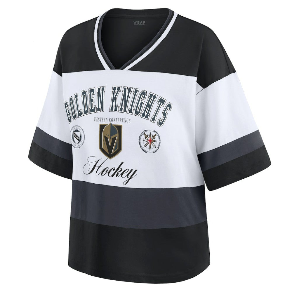Vegas Golden Knights WEAR by Erin Andrews Women's Jersey Style Tee -  NHL Jerseys