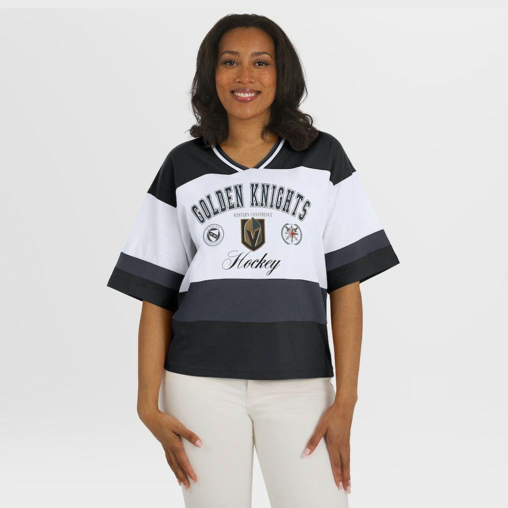 Vegas Golden Knights WEAR by Erin Andrews Women's Jersey Style Tee -  NHL Jerseys