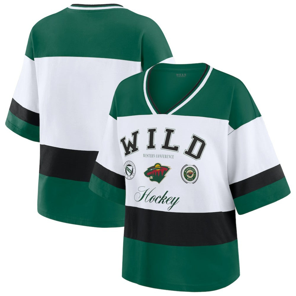 Minnesota Wild WEAR by Erin Andrews Women's Jersey Style Tee -  NHL Jerseys