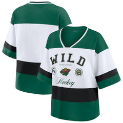 Minnesota Wild WEAR by Erin Andrews Women's Jersey Style Tee -  NHL Jerseys