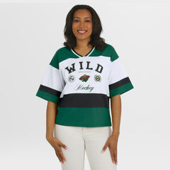 Minnesota Wild WEAR by Erin Andrews Women's Jersey Style Tee -  NHL Jerseys