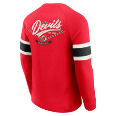 New Jersey Devils Darius Rucker Collection by Fanatics Waffle-Knit Raglan Long Sleeve Henley T-Shirt -  NHL T-shirts
