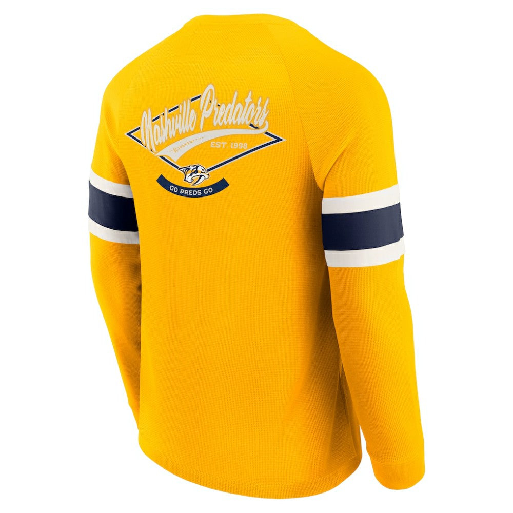 Nashville Predators Darius Rucker Collection by Fanatics Waffle-Knit Raglan Long Sleeve Henley T-Shirt -  NHL T-shirts