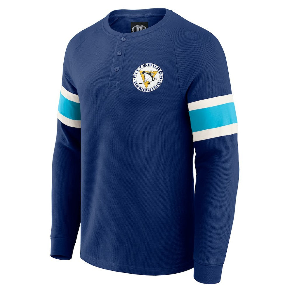 Pittsburgh Penguins Darius Rucker Collection by Fanatics Waffle-Knit Raglan Long Sleeve Henley T-Shirt -  NHL T-shirts