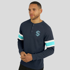 Seattle Kraken Darius Rucker Collection by Fanatics Waffle-Knit Raglan Long Sleeve Henley T-Shirt -  NHL T-shirts