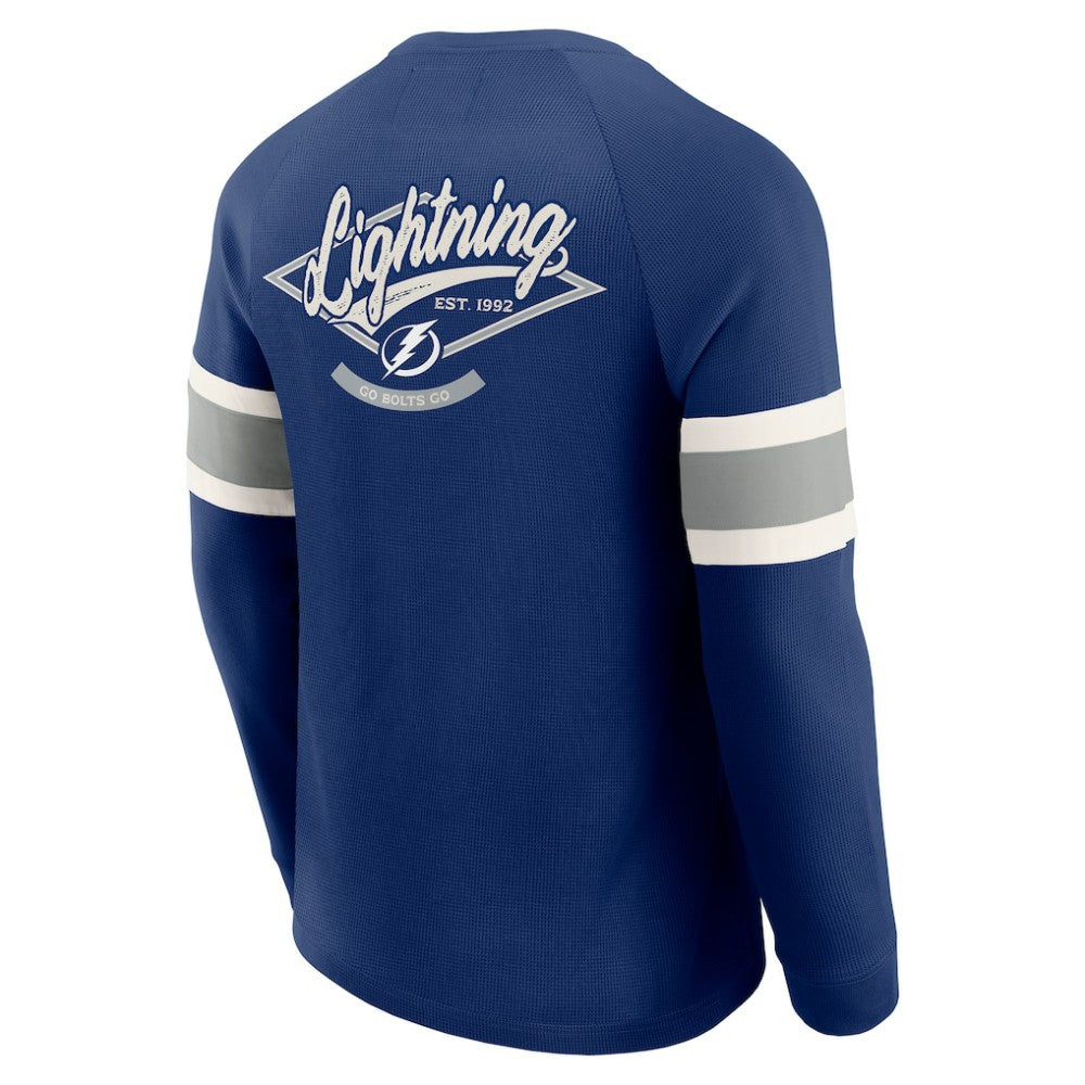 Tampa Bay Lightning Darius Rucker Collection by Fanatics Waffle-Knit Raglan Long Sleeve Henley T-Shirt -  NHL T-shirts