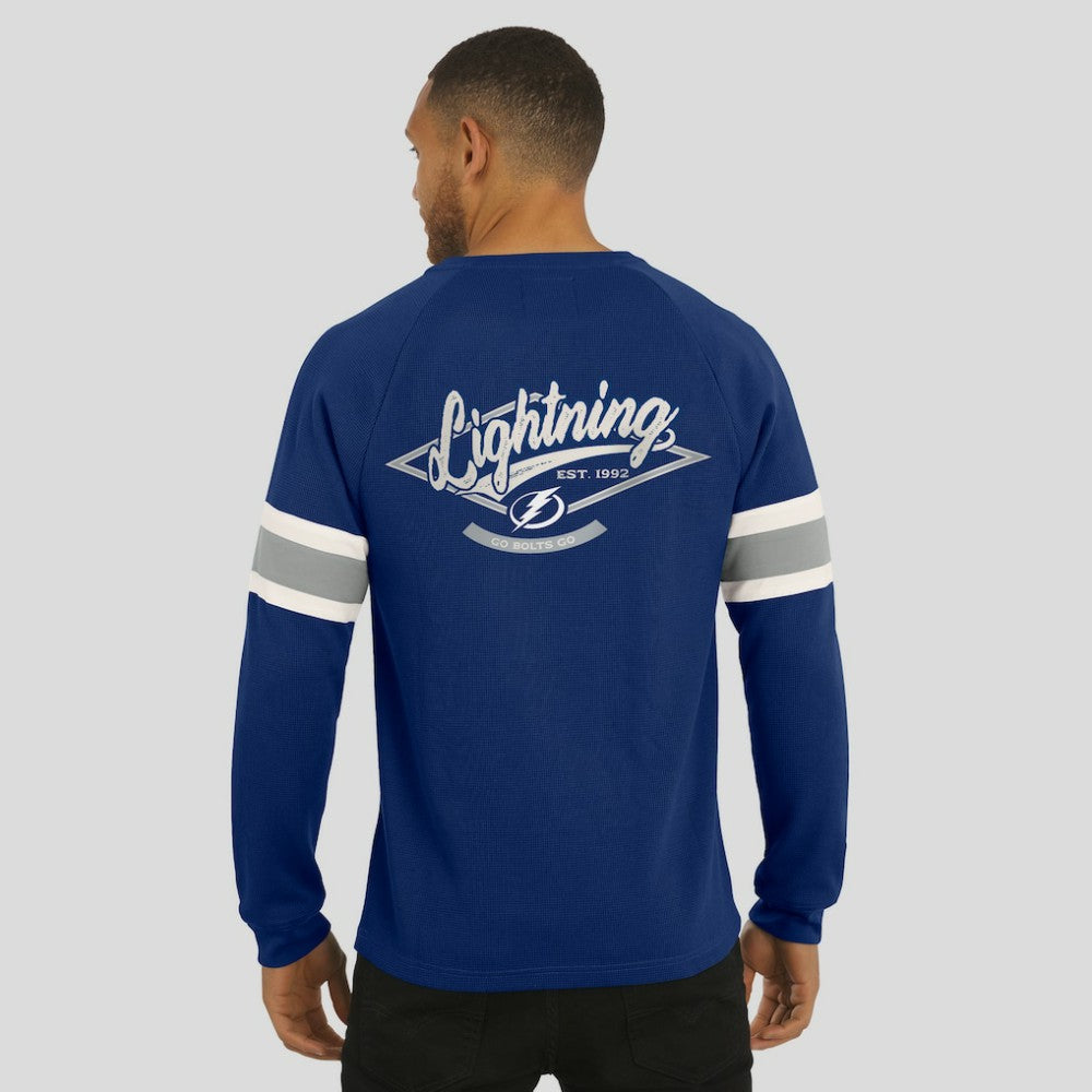 Tampa Bay Lightning Darius Rucker Collection by Fanatics Waffle-Knit Raglan Long Sleeve Henley T-Shirt -  NHL T-shirts
