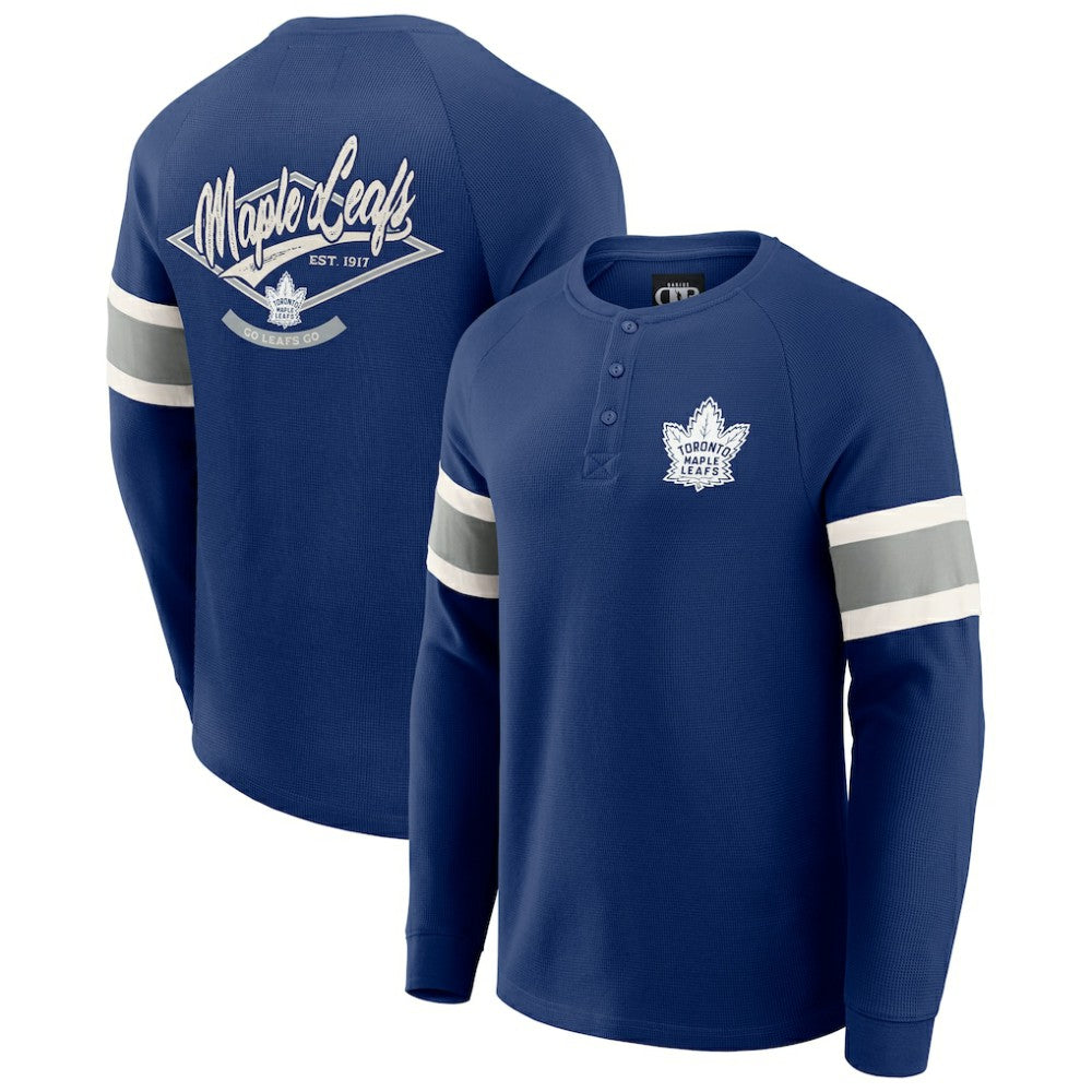 Toronto Maple Leafs Darius Rucker Collection by Fanatics Waffle-Knit Raglan Long Sleeve Henley T-Shirt -  NHL T-shirts