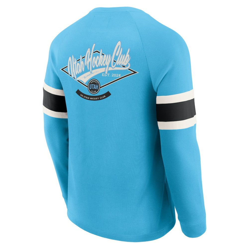 Utah Hockey Club Darius Rucker Collection by Fanatics Waffle-Knit Raglan Long Sleeve Henley T-Shirt -  NHL T-shirts