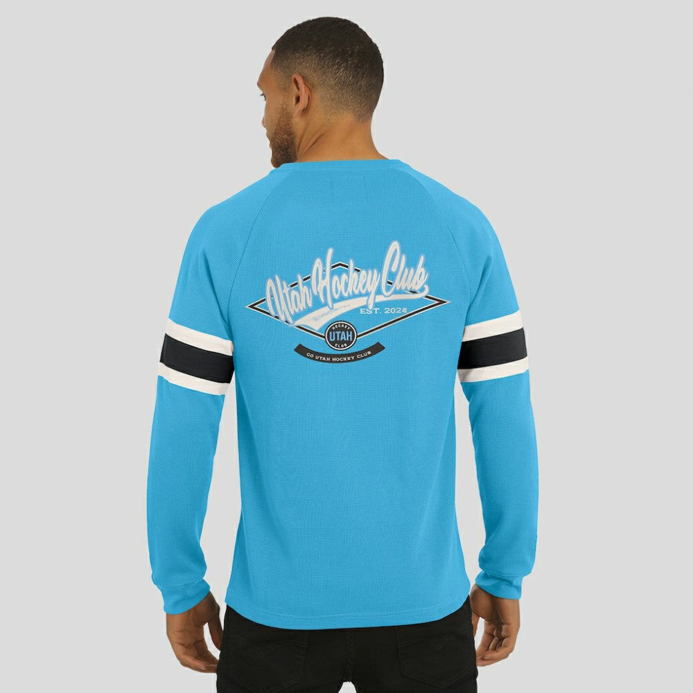 Utah Hockey Club Darius Rucker Collection by Fanatics Waffle-Knit Raglan Long Sleeve Henley T-Shirt -  NHL T-shirts