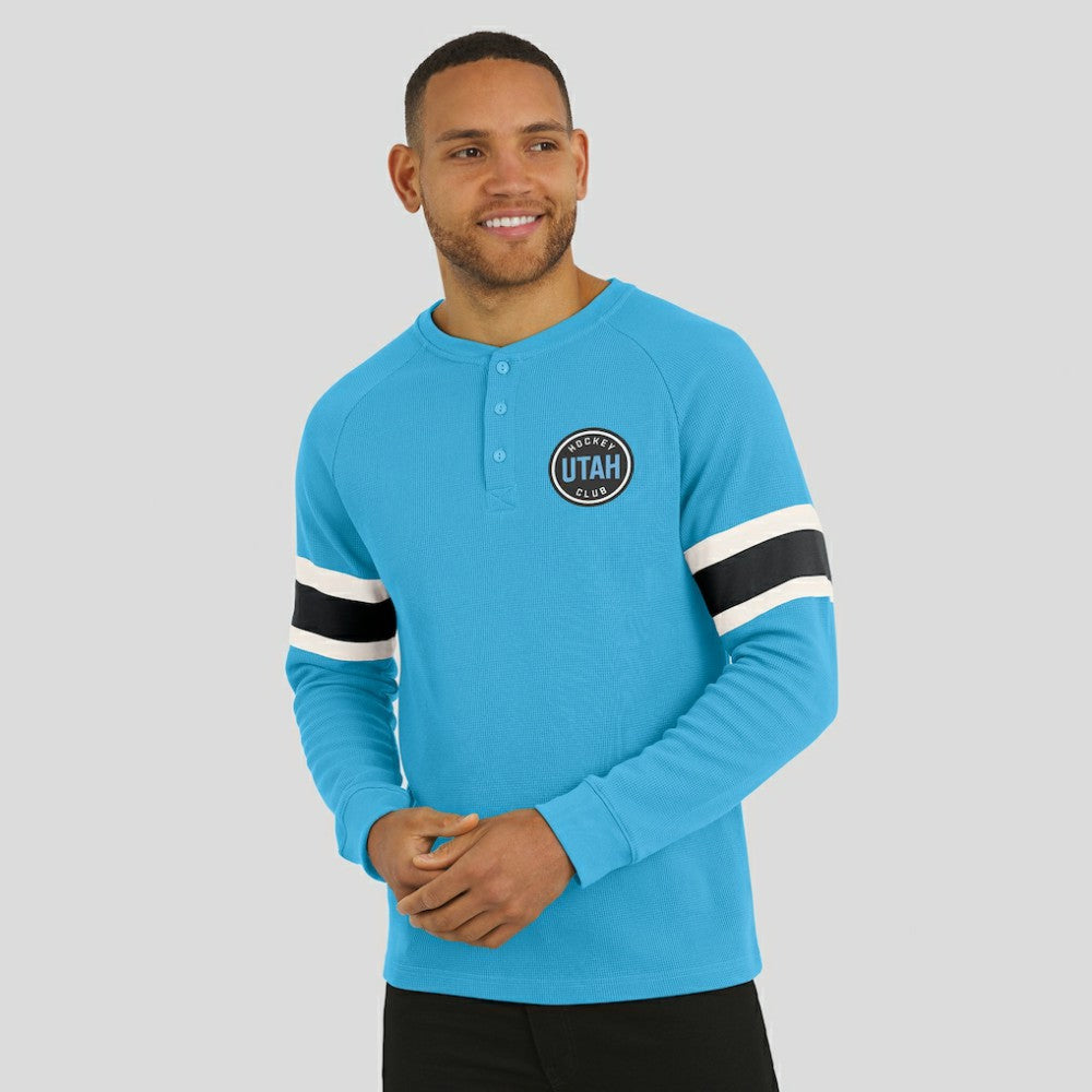 Utah Hockey Club Darius Rucker Collection by Fanatics Waffle-Knit Raglan Long Sleeve Henley T-Shirt -  NHL T-shirts
