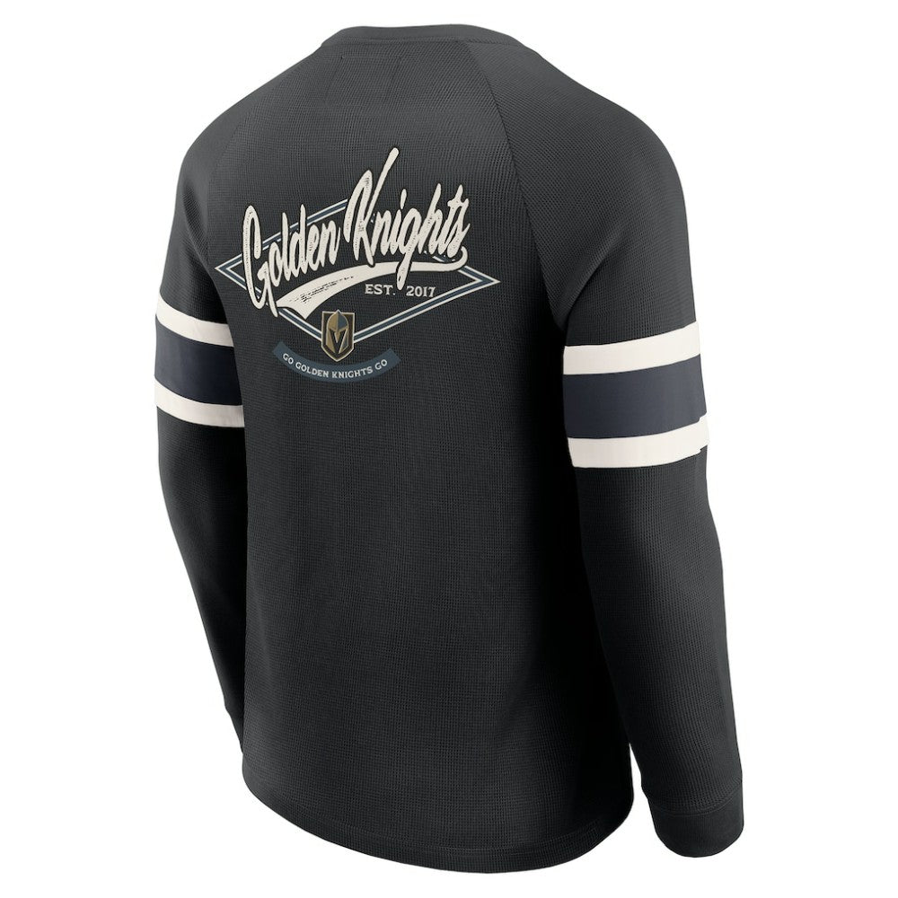 Vegas Golden Knights Darius Rucker Collection by Fanatics Waffle-Knit Raglan Long Sleeve Henley T-Shirt -  NHL T-shirts