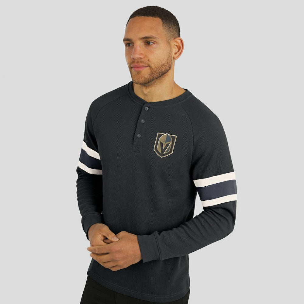Vegas Golden Knights Darius Rucker Collection by Fanatics Waffle-Knit Raglan Long Sleeve Henley T-Shirt -  NHL T-shirts