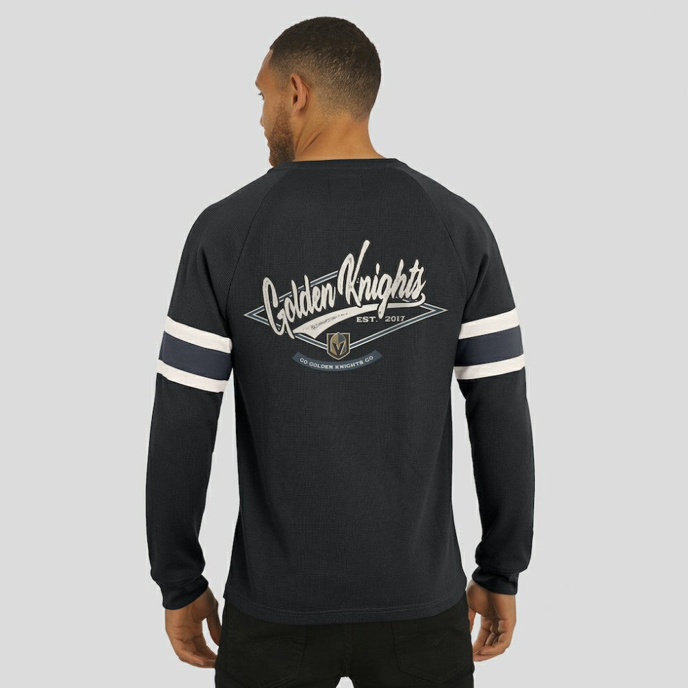 Vegas Golden Knights Darius Rucker Collection by Fanatics Waffle-Knit Raglan Long Sleeve Henley T-Shirt -  NHL T-shirts