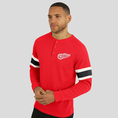 Detroit Red Wings Darius Rucker Collection by Fanatics Waffle-Knit Raglan Long Sleeve Henley T-Shirt -  NHL T-shirts