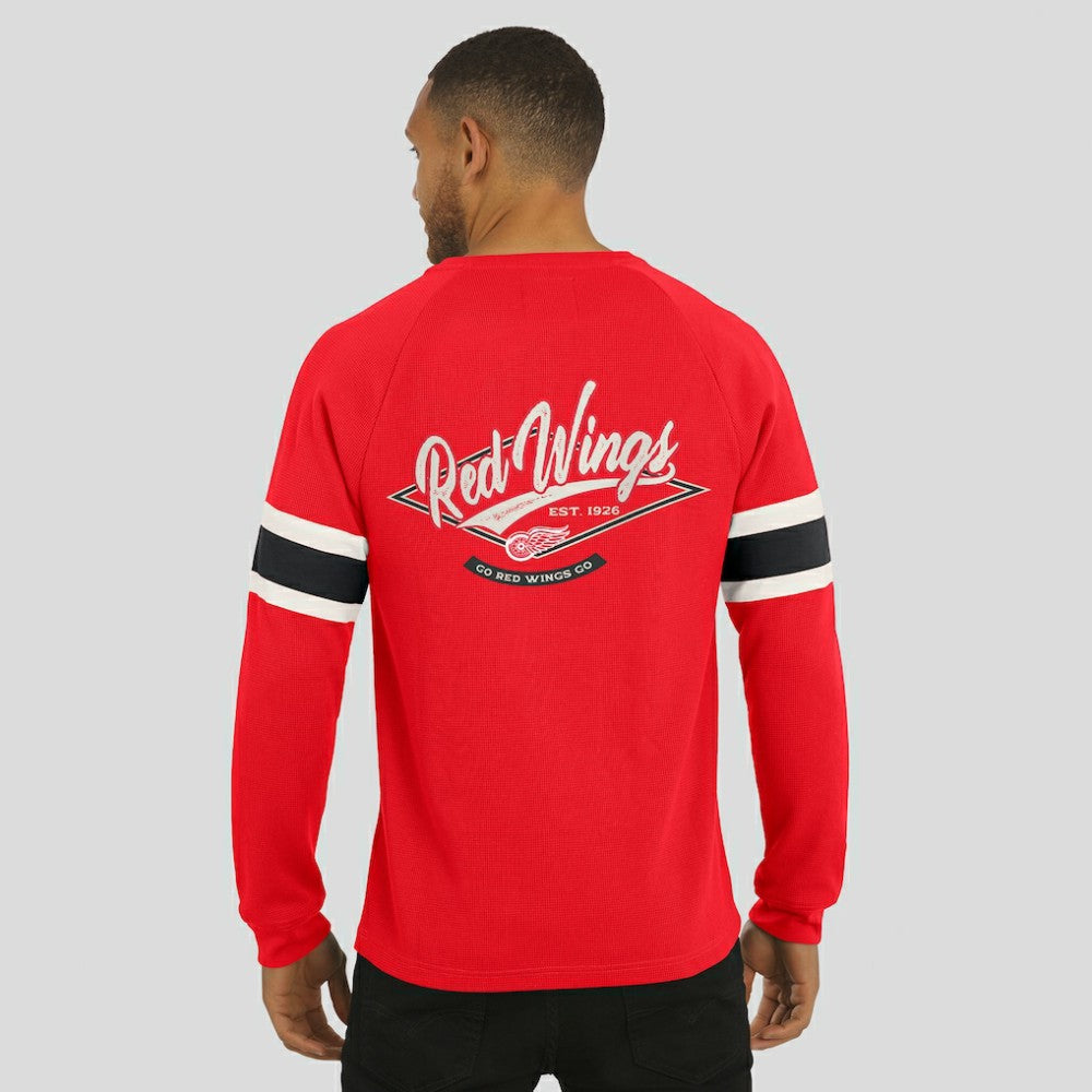 Detroit Red Wings Darius Rucker Collection by Fanatics Waffle-Knit Raglan Long Sleeve Henley T-Shirt -  NHL T-shirts