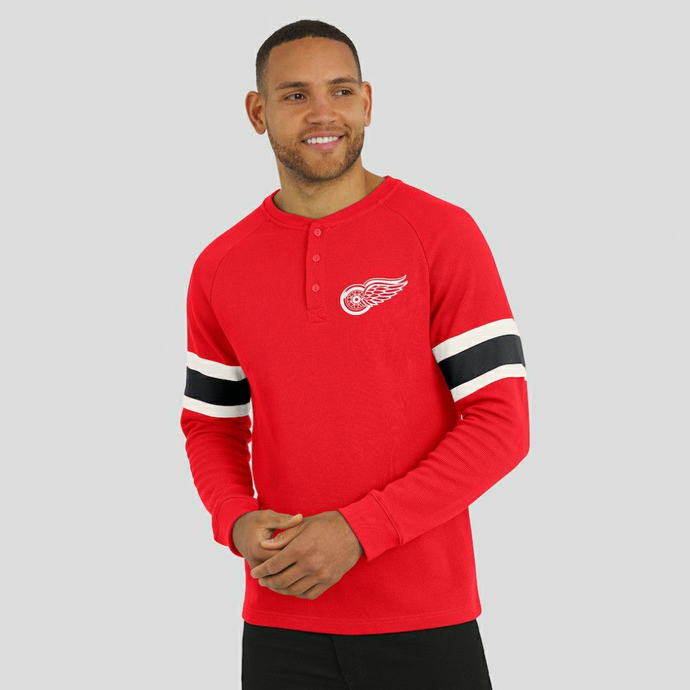 Detroit Red Wings Darius Rucker Collection by Fanatics Waffle-Knit Raglan Long Sleeve Henley T-Shirt -  NHL T-shirts
