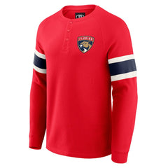 Florida Panthers Darius Rucker Collection by Fanatics Waffle-Knit Raglan Long Sleeve Henley T-Shirt -  NHL T-shirts