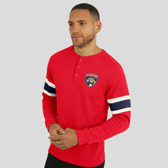 Florida Panthers Darius Rucker Collection by Fanatics Waffle-Knit Raglan Long Sleeve Henley T-Shirt -  NHL T-shirts