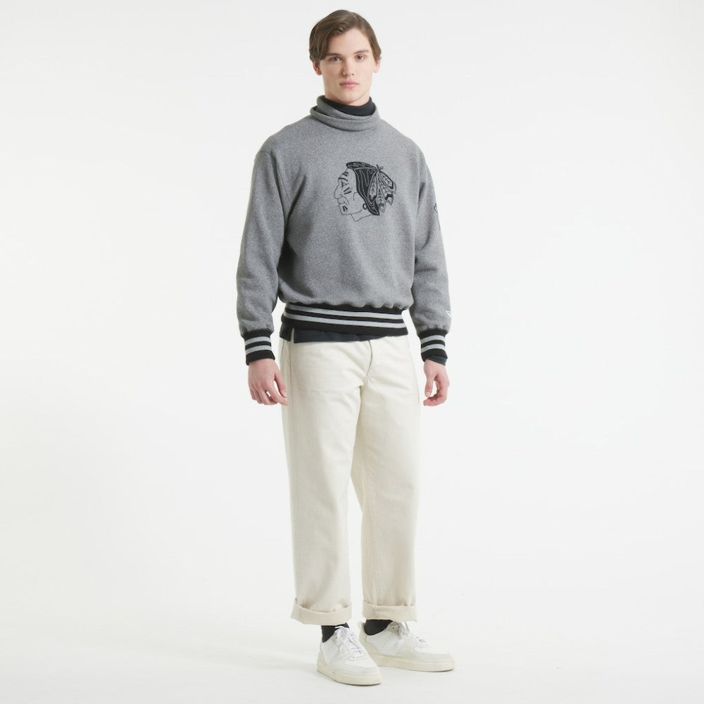 Chicago Blackhawks Todd Snyder by Fanatics Relaxed Canadian Fleece Turtleneck -  NHL